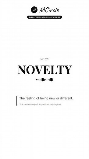 Learn English: What is Novelty? | Vocabulary Shorts