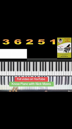 3 6 2 5 1 Progression. Full video is on YouTube @ know Piano with Nick Mzera #knowpiano_with_nickmzera | Nick M Mzerah