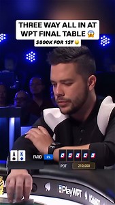 55K views · 434 reactions | $820k for 1st and we see a THREE WAY all in at the 2016 WPT Boragata Final Table  #wpt #poker #pokerplayer #casino | World Poker Tour (WPT) | Facebook