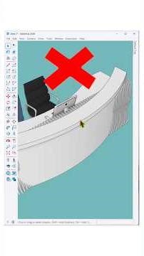 Curved Reception Desk Detail in SketchUp | Curviloft Workflow