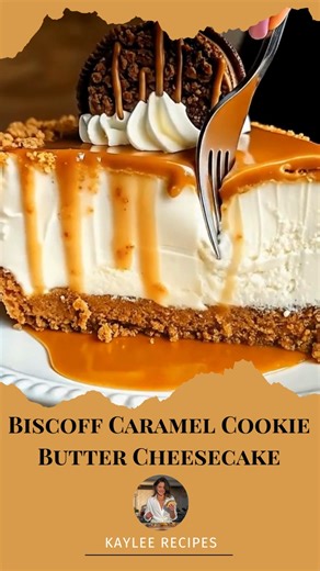 29K views · 491 reactions | Biscoff Caramel Cookie Butter Cheesecake  Ingredients: For the Crust: 2 cups Biscoff cookie crumbs (about 20 cookies) 6 tablespoons unsalted butter, melted ...... Full Recipe in Coʍmеոτ  | Kaylee Recipes | Facebook