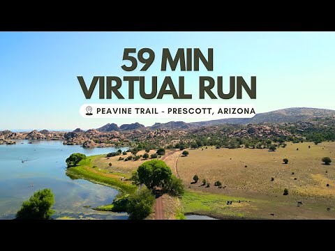 [4K] Scenic Virtual Run for Treadmill | Peavine Trail - Prescott, Arizona