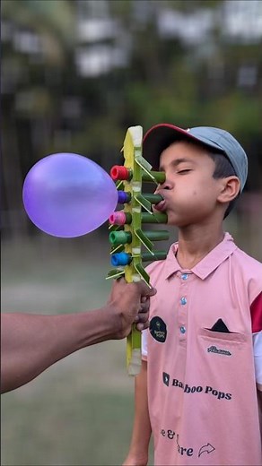 Handmade Bamboo DIY Setup Inside Coconut Branch Tube