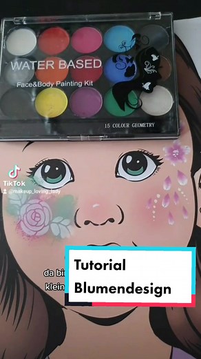 Kinderschmink Tutorial: Zweifarbige Blumen gestalten