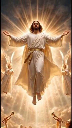 Jesus Ascending to Heaven with Angels | 3D Cinematic Spiritual Visual