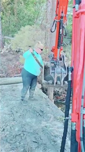 Marine Construction Crew Preps Barge Excavator Pulls Spuds for Relocation