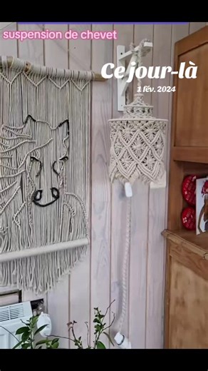 la suspension en macramé 😁👌🪢