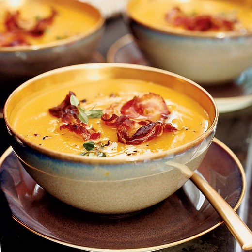 Butternut Squash Soup with Crisp Pancetta