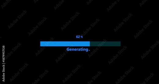 Loading Bar Motion Graphic with 0 to 100% Text Generation. 4K Ultra HD Processing Bar Animation for AI and Tech Interfaces. Premium Digital Growth Tracker