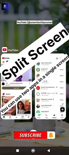How to split screen on android | ek he waqt may 2 apps kaise chalaye #smartphone #tutorial #tricks