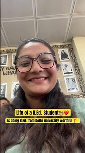 Life of a B.Ed. student in Delhi University📚 👩‍🏫❤️ #minivlog #teacher #shorts #ytshorts #students