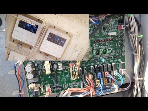 A Gree VRF "P0" error which could be a problem with the compressor or the outdoor unit's main board.