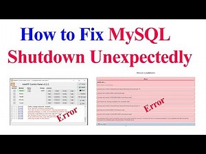 How to fix MySQL Shutdown Unexpectedly Error (Hindi)