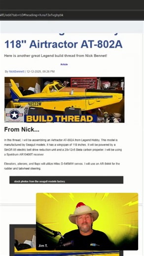 1.6K views | Jim T with FlyingGiants.com and RCGroups.com shares a build review of the Legend Hobby 118-inch Legend Hobby "Air Tractor AT-802AT", an impressive giant-scale RC aircraft. We have extensive build photos and information, showcasing the assembly process for this scale RC model. Legend Hobby | RCGroups.com | Facebook