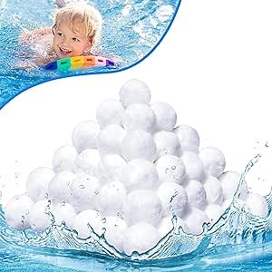 3.1 Lbs Pool Filter Balls, Eco-Friendly Filter Balls for Swimming Pool Sand Filters, Lightweight and Reusable Fiber Ball, Replace 100 lbs Pool Filter Sand