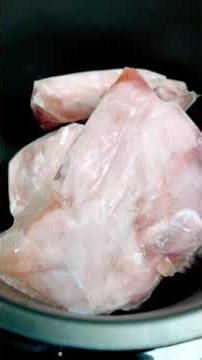 Cooking homestead rabbit meat.