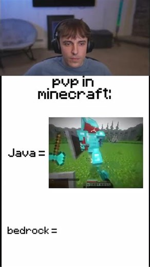 PvP in bedrock vs Java #minecraft #viral #drdonut #donutreview