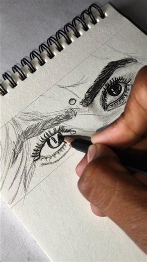 Realistic Eyes Drawing 👀🫵🏻 #shorts #eyesdrawing