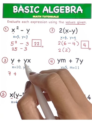 BASIC ALGEBRA: Evaluate the last part using the given‼️ #mathtricks #mathtutor #Mathematics #Teachergon #mathtutorial #mathreview #mathematics #mathhack #maths #MathViral #MATH #math #Algebra | Math Tutorials