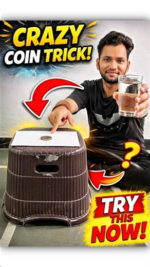 Coin vs Paper Magic Trick | Simple Science Experiment | #shorts