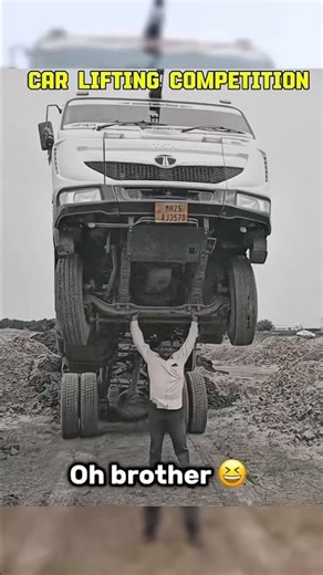Car lifting competition 🗿