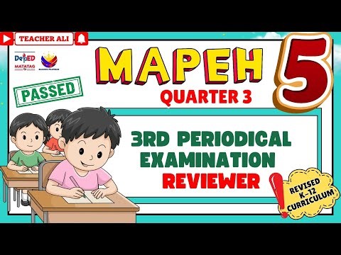GRADE 5 MAPEH 5 QUARTER 3 THIRD PERIODICAL TEST REVIEWER - REVISED K-12 #reviewer #exam #test