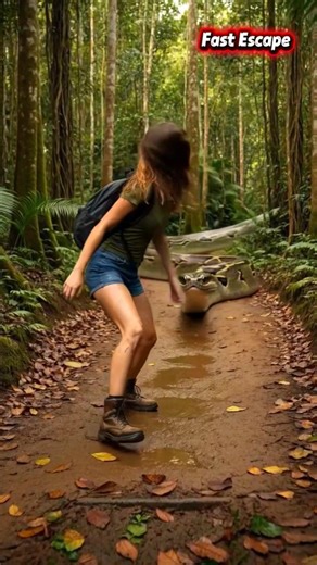 A Python Chased Her… The Bunker Saved Her Life! 🐍 #escape