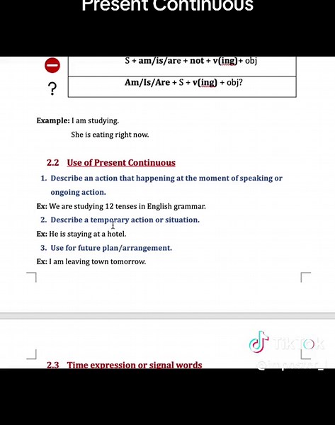 Present Continuous Tense: Usage, Examples, and Rules