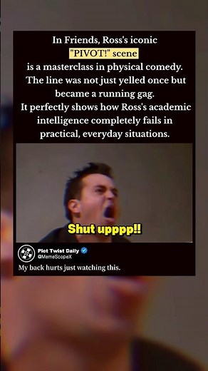 The 'PIVOT!' Scene Explained#Friends #Pivot #RossGeller #ComedyGold #TVShow #Sitcom #iconicscenes