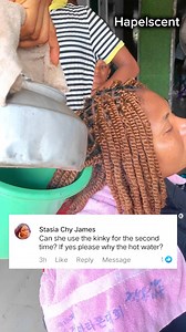 248K views · 3K reactions | The advantage and disadvantage of pouring hot and cold water on kinky braids . Watch and learn 殺 | hapelscent | Facebook