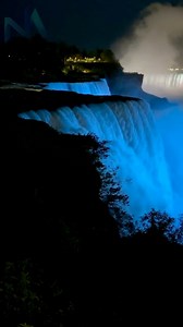 A colorful illumination of Niagara Falls 🌊 | Niagara Action