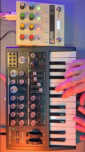 Arturia Microbrute Into Chroma Console #arturiamicrobrute #chromaconsole