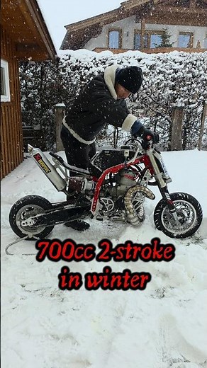 700cc 2-stroke zabel mini bike in winter #2stroke #700cc