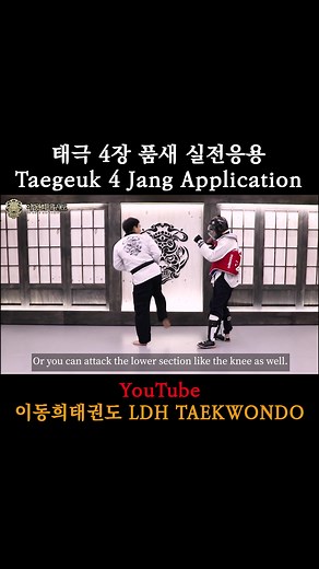 Combat Taekwondo Taegeuk 4 Jang Application! 태권도 품새 태극 4장 품새풀이 실전 응용! [이동희태권도/LDH TAEKWONDO] | 이동희 태권도 LDH Taekwondo