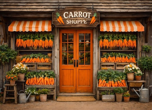Rustic Easter Carrot Shop Photography Backdrop, Bunny Farm Stand, Spring Market Background, Easter Event Scene - Etsy