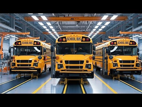 How America’s Yellow Buses Are Manufactured | Inside the Blue Bird School Bus Factory (Full Process)