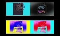 Mix of 4 videos from youtube : Intel logo history quadparison 2