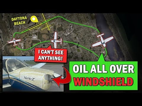 Oil Explosion in Flight and Emergency Return | "I can't see up front"