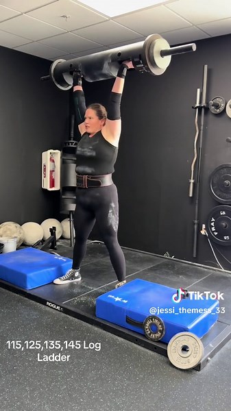 Log Press Training Session for Strongman Competition