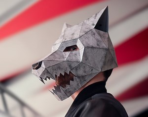 Wolf Mask, Dog Mask | DIY Paper Mask, Printable Template, Papercraft, 3D Mask, Polygon, Low Poly, Geometric, Costume, Pattern, PDF Download - Etsy UK