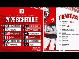 2025 NC State Wolfpack Football Schedule