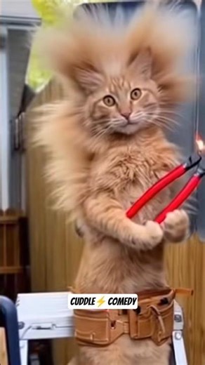 Cat😼 Gets💢 ZAPPED ⚡...#shorts