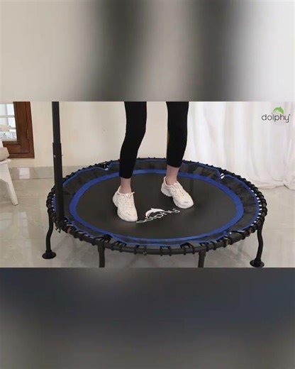 Dolphy 40 inch Foldable Trampoline with Handrail