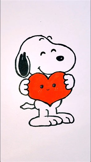 snoopy #art #easydrawing #coloring #drawing #ytshort #viral #subscribe