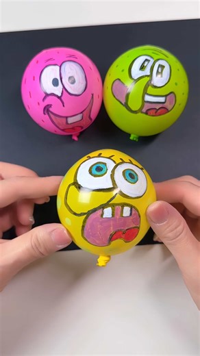 Cha Cha's Sticker Diary on Instagram: "SpongeBob Balloon Squeeze #diy #art #craft #chacha-DIY #Handmade #DIYartwork"