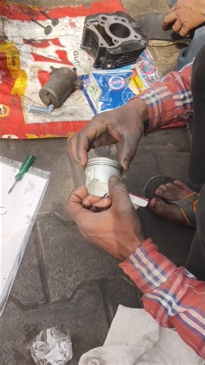 Suzuki Hayate Piston Sage new ring Piston stall#splendormodified #comedyshorts #comedy #automobile