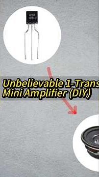🔥 Unbelievable 1-Transistor Mini Amplifier (DIY) | Super Simple Audio Project