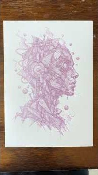 Alien Robot Art! 👽🔥 #scifiart #cyborgart #robotart #robotdrawing #contemporaryartist #alienart