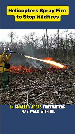 Helicopters Spray Fire to Stop Wildfires
