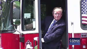 President Trump just can't resist a photo opportunity with American-made vehicles. | Washington Post
